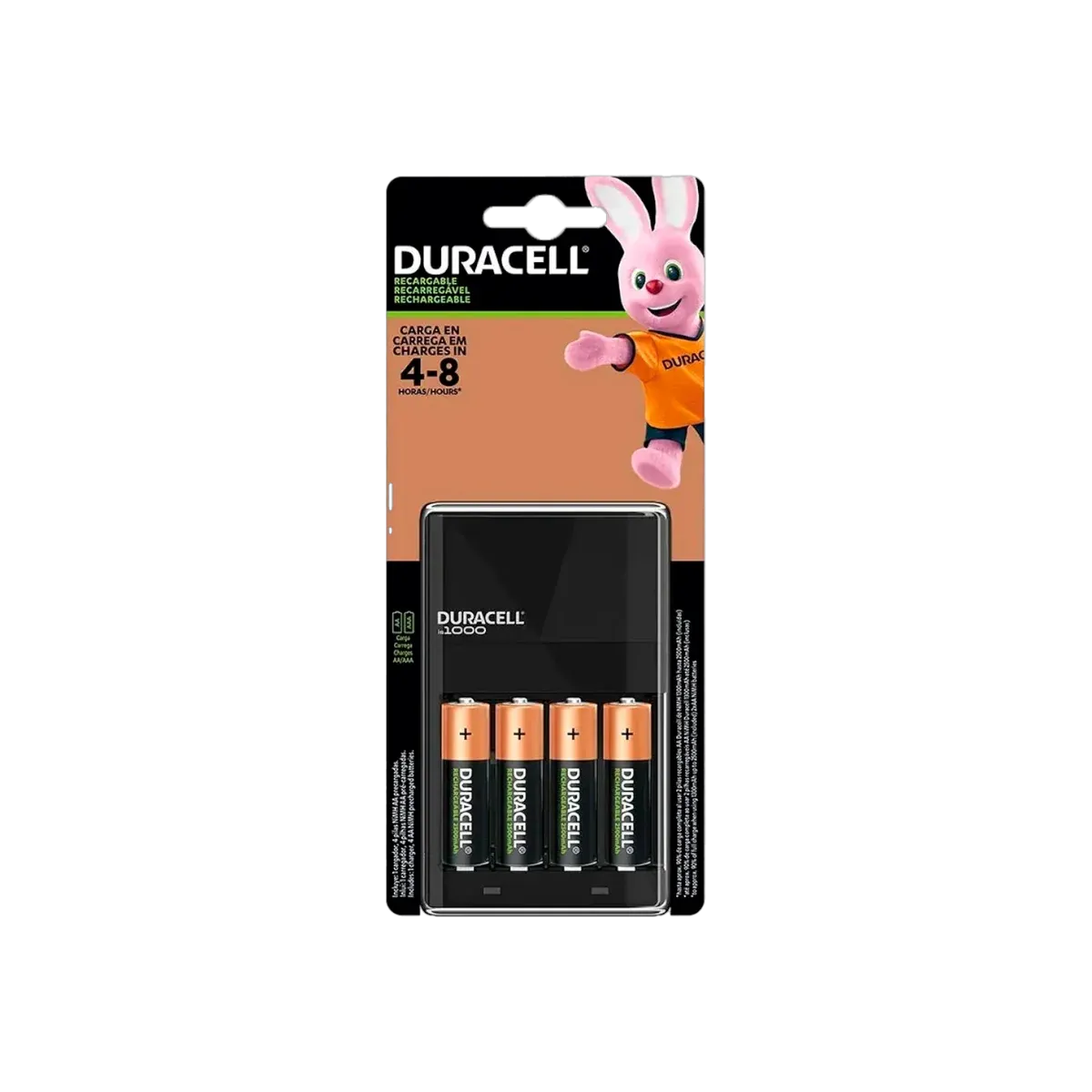 Cargador de Pilas Duracell AA/AAA 2500 MAH