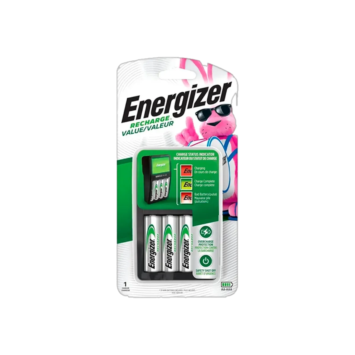 Cargador de Pilas Energizer AA/AAA 1300 MAH (incluye 4 pilas AA)