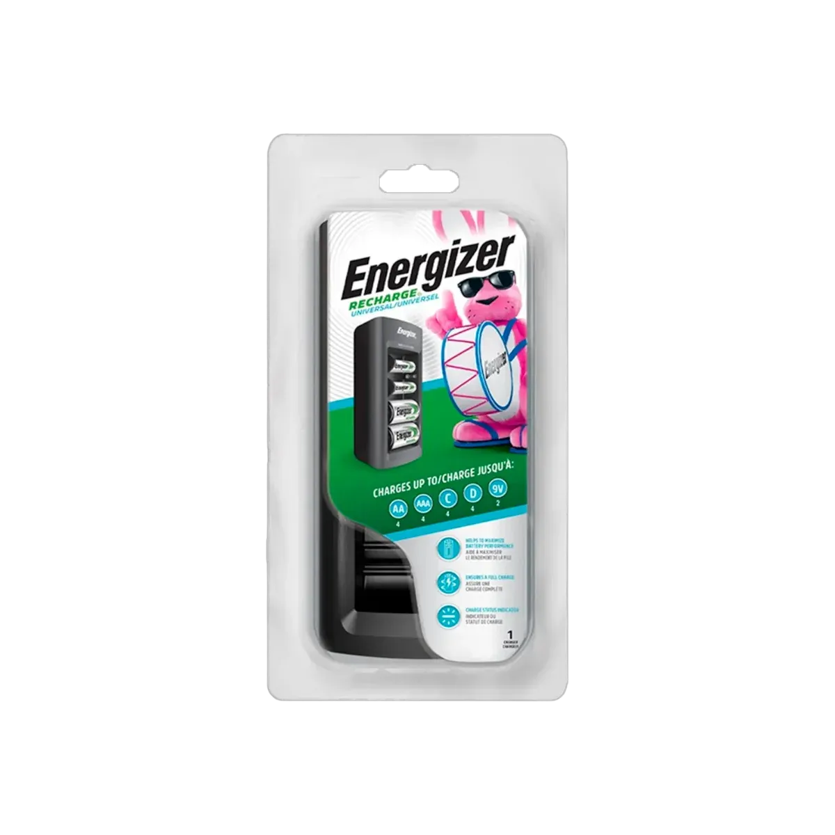 Cargador de Pilas Energizer D/C/AA/AAA/9V