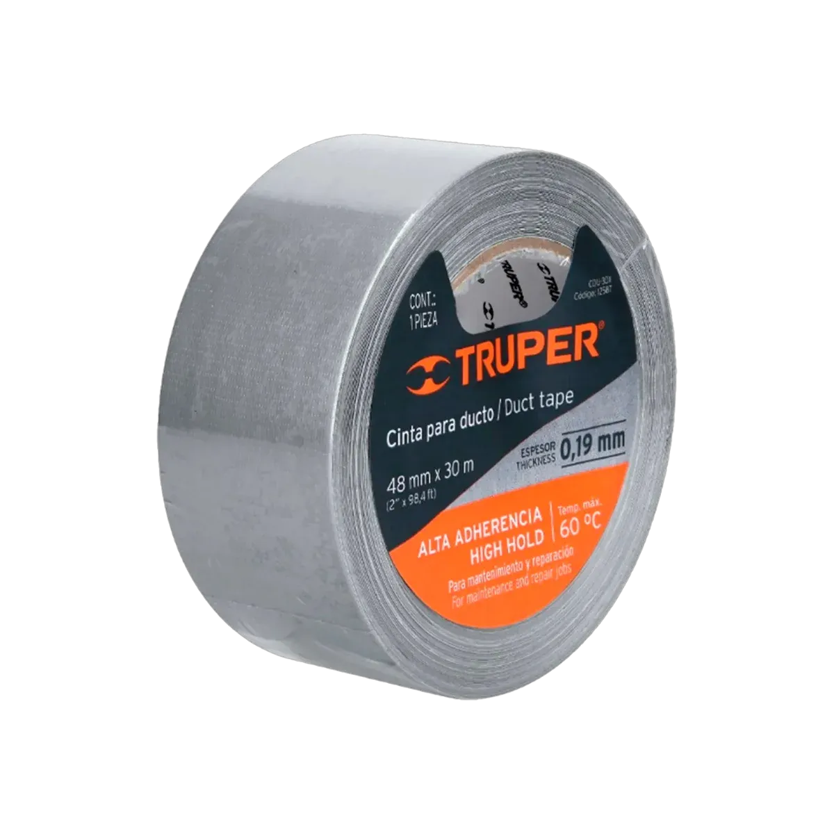 Cinta para Ductos Truper 48 mm x 30 m