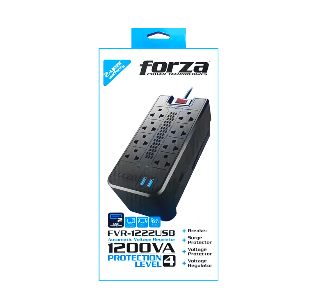 Estabilizador Forza 1200VA/600W 8 Tomas - vista 2