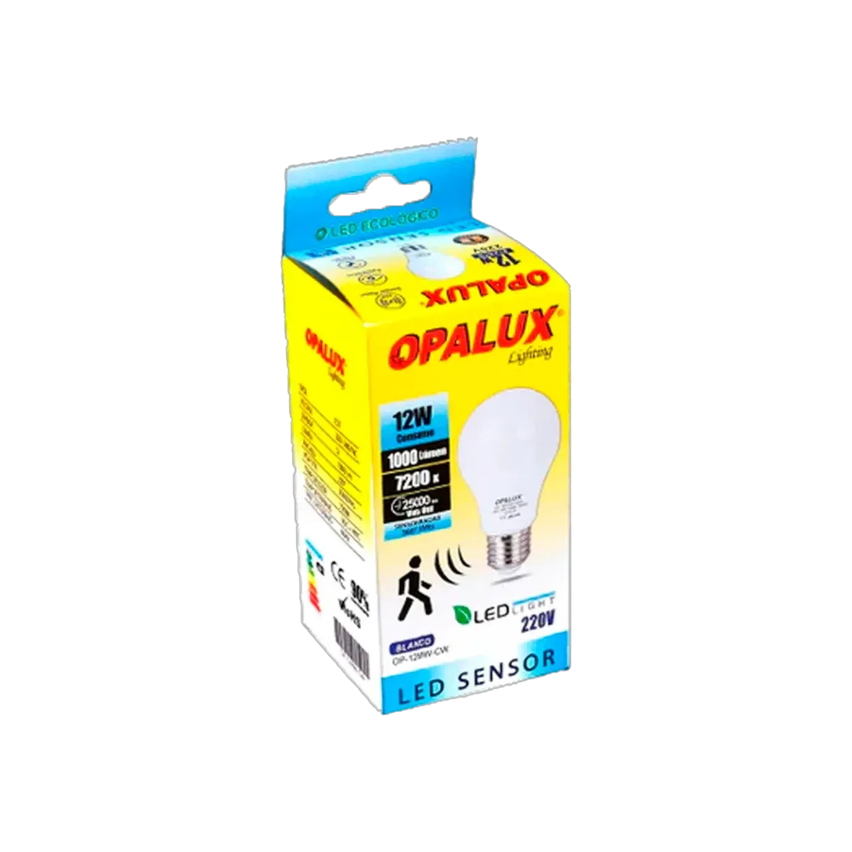 Foco Sensor Radar Opalux 12W 7200K