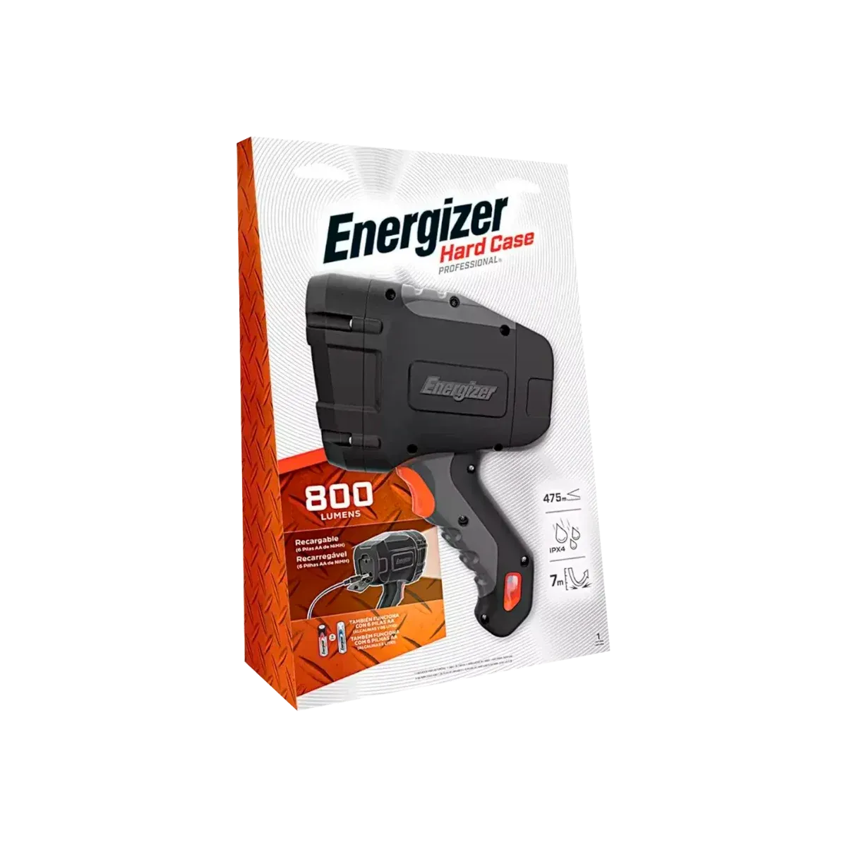 Linterna Recargable Energizer Hard Case 800 Lumens