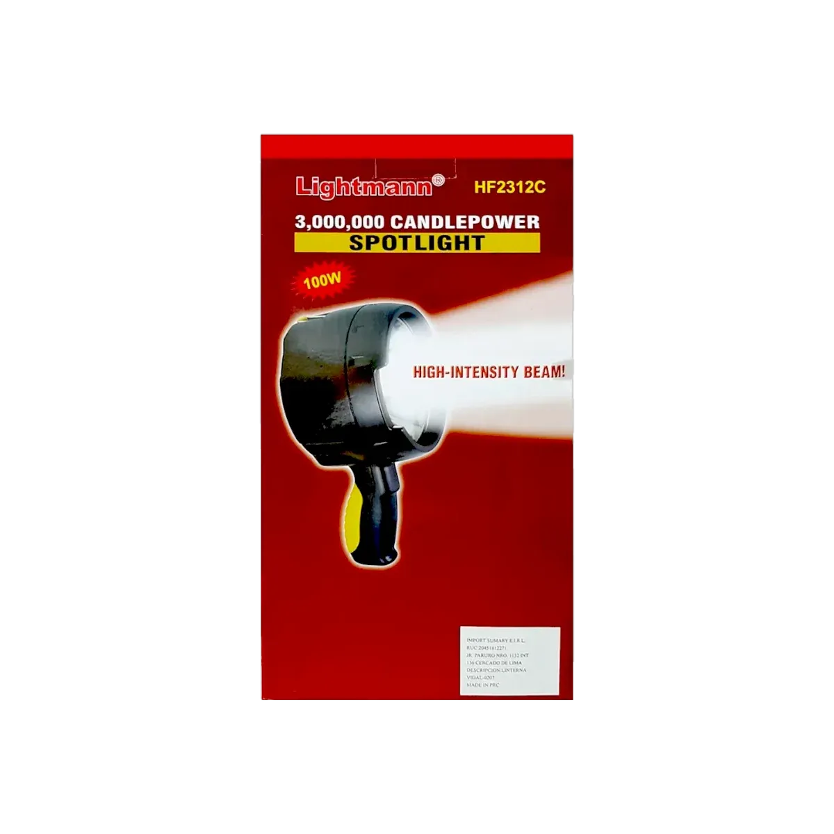 Linterna Recargable Lightmann Halogena 100W (V-0207)