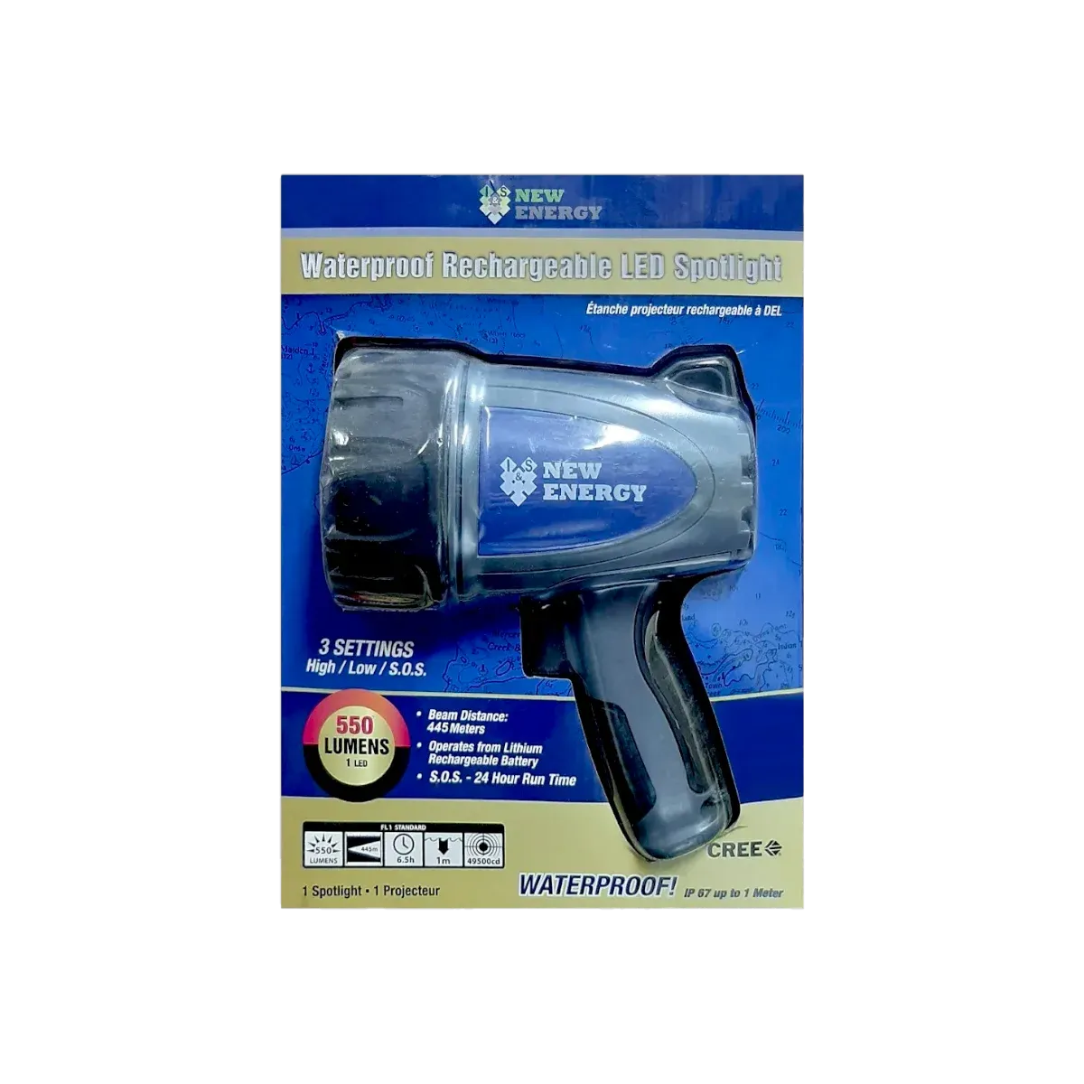 Linterna Recargable New Energy 550 Lumens - vista 3