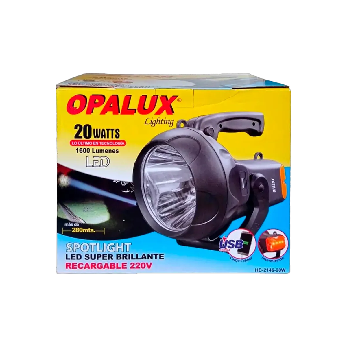 Linterna Recargable Opalux 20W
