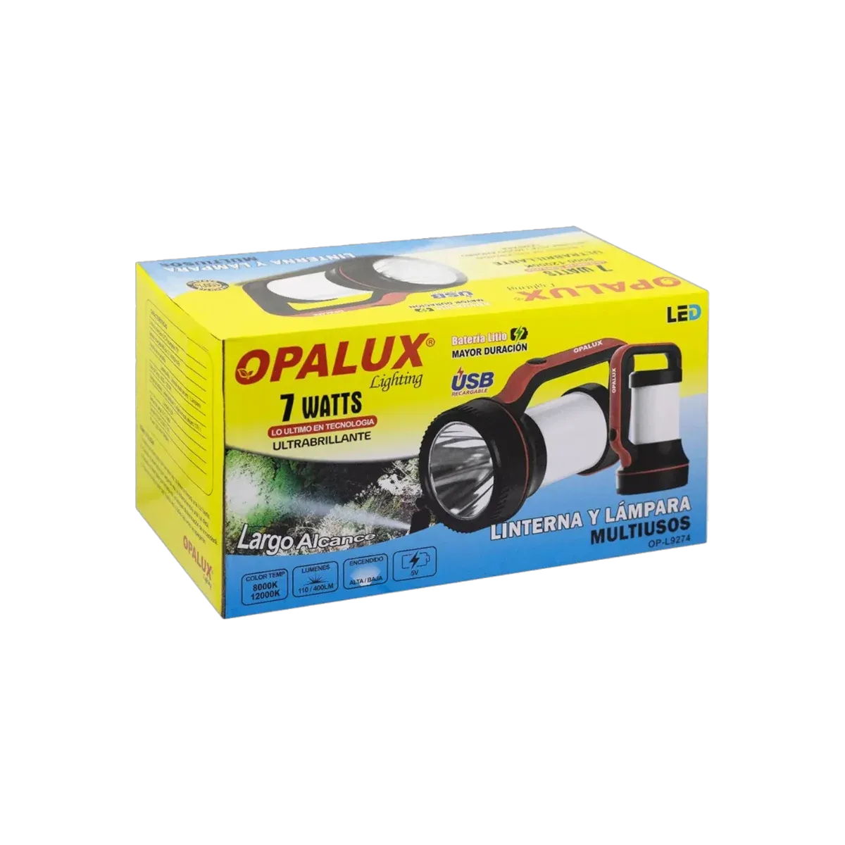 Linterna y Lámpara Multiusos Opalux 7W con Batería - vista 2