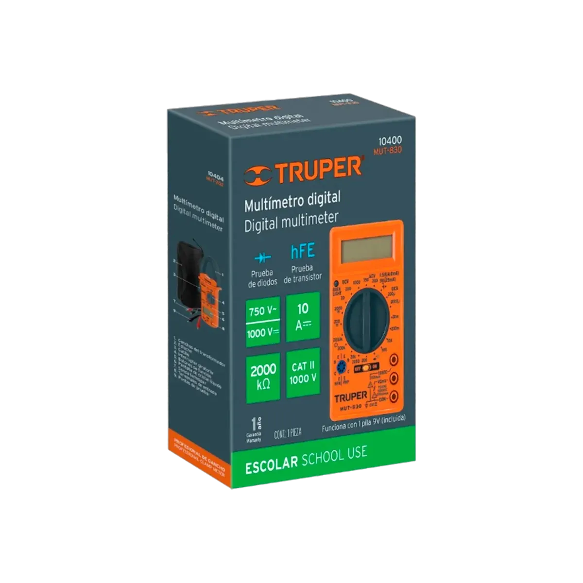 Multímetro Digital Truper HFE 10400 - vista 3