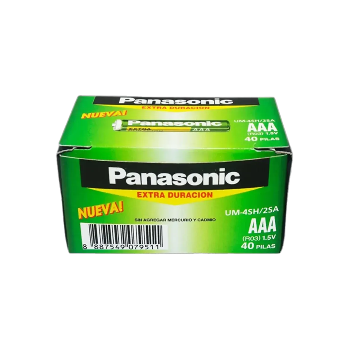 Pila de Carbón Panasonic AAA/2 LR03 1.5V - vista 2