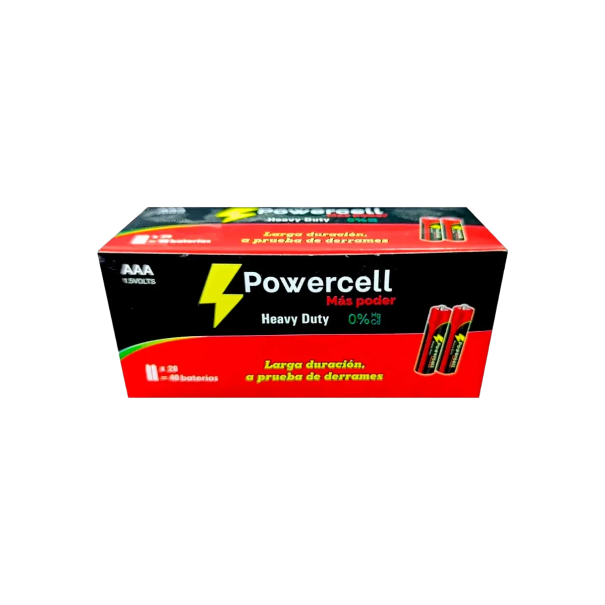 Pila de Carbón Powercell AAA/2 R03 1.5V