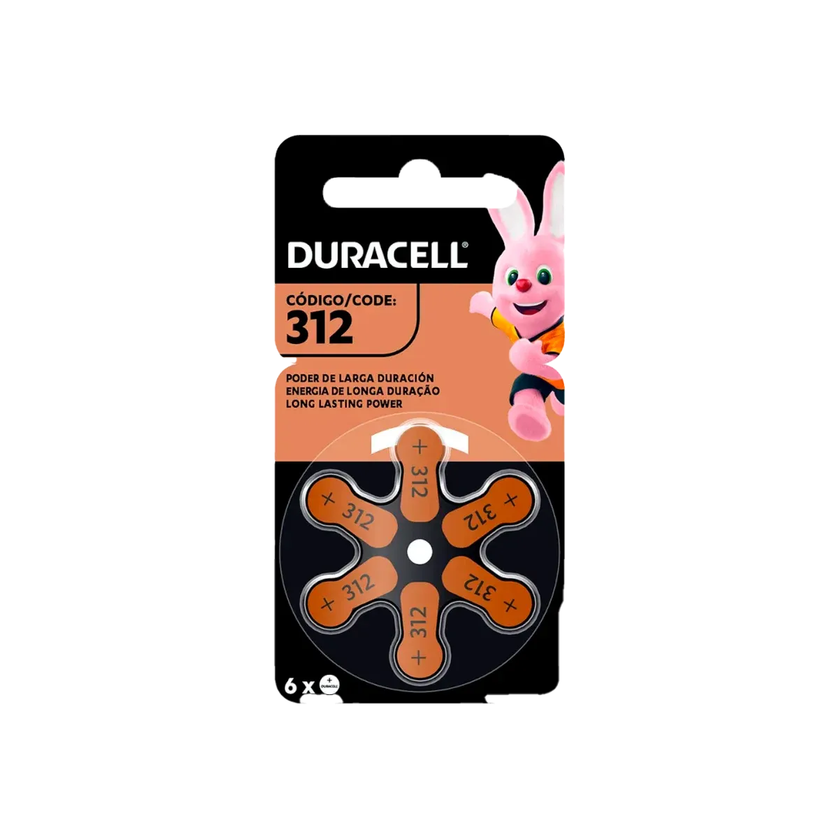 Pila para audífonos Duracell PR41 1.45V-312