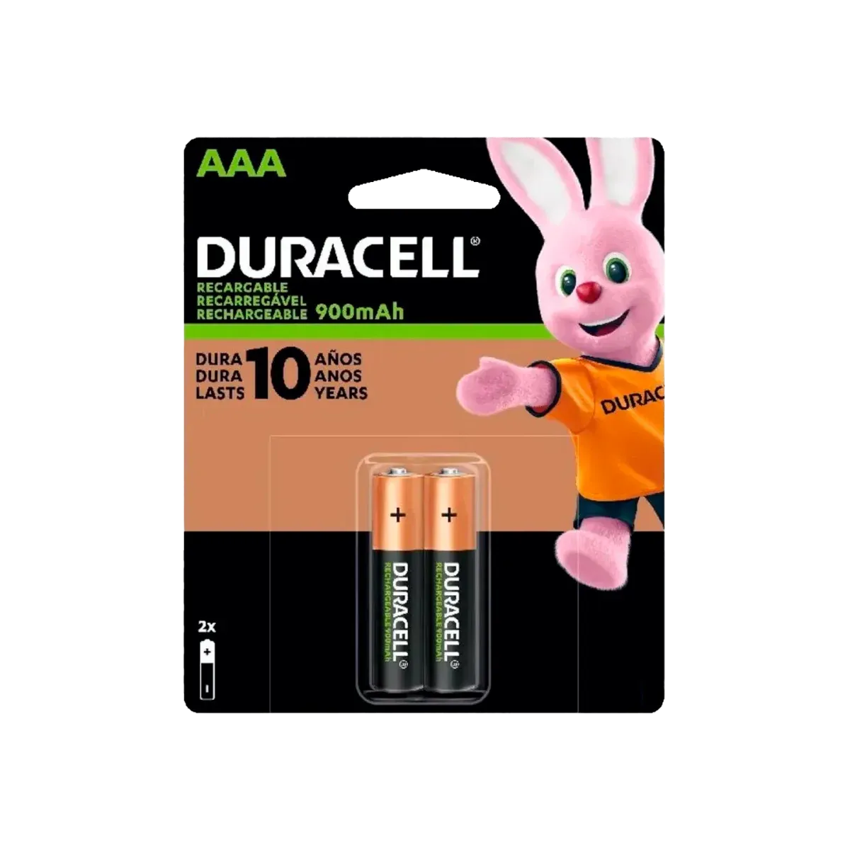 Pila Recargable Duracell AAA/2 1.2V 900 MAH