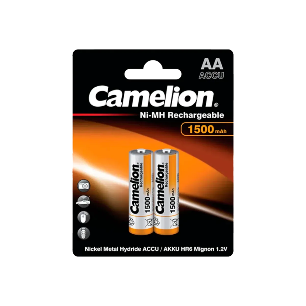 Pilas Recargables Camelion AA/2 1.2V 1500mAH