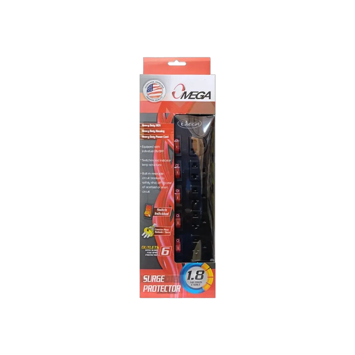 SUPRESOR DE PIC0 OMEGA con Switch Individual 1.8m - vista 2