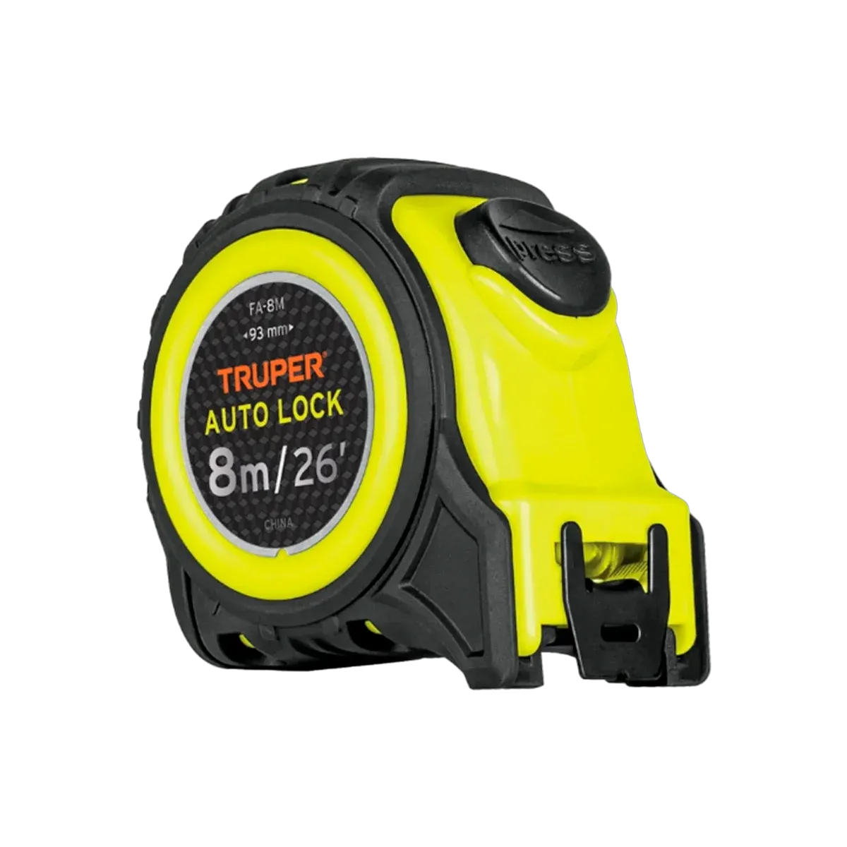Wincha Auto-Lock Truper Contra Impactos 8M Cinta 25MM