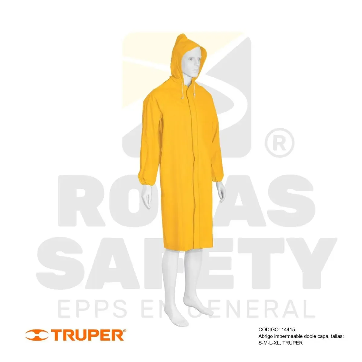 ABRIGO IMPERMEABLE DOBLE CAPA (14415) TRUPER