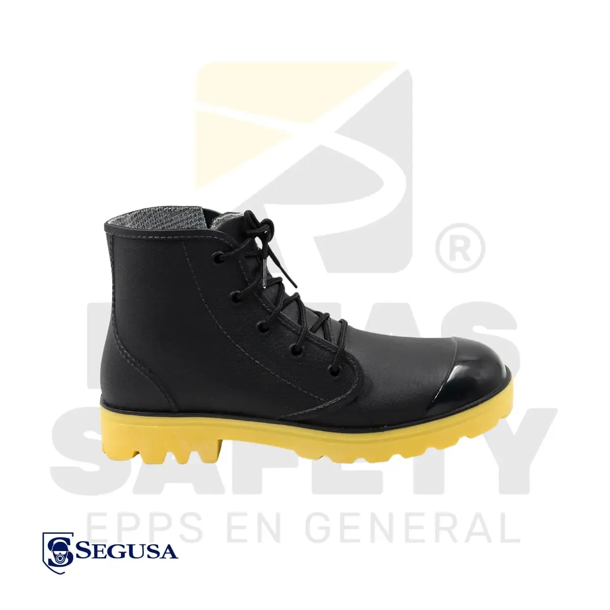 BOTIN CONSTRUCTOR DE PVC NEGRO/AMARILLO SEGUSA - vista 5