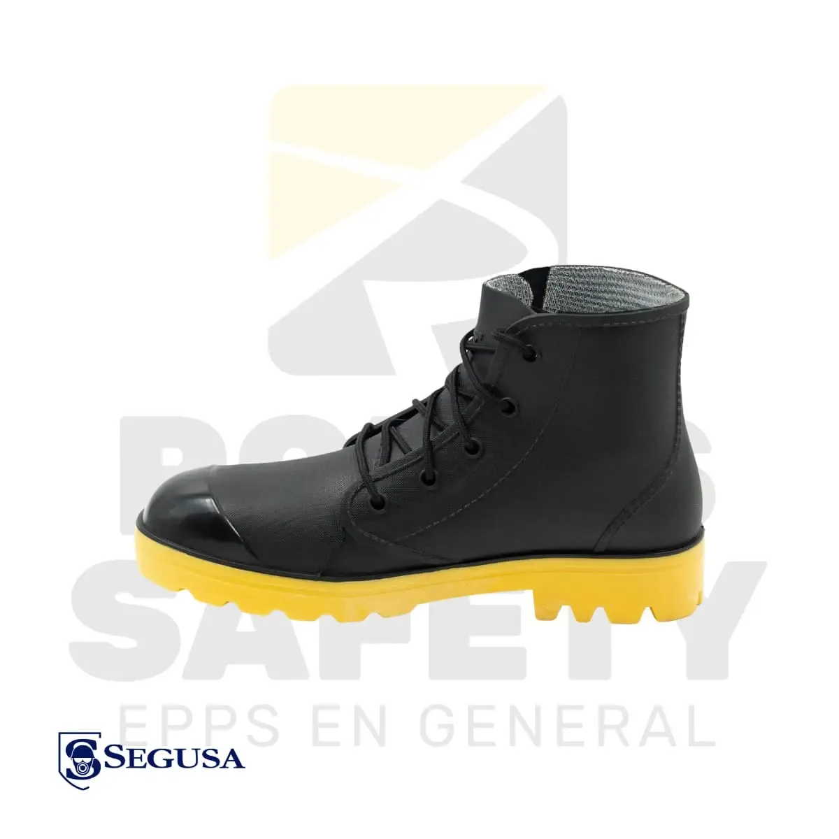 BOTIN CONSTRUCTOR DE PVC NEGRO/AMARILLO SEGUSA - vista 4