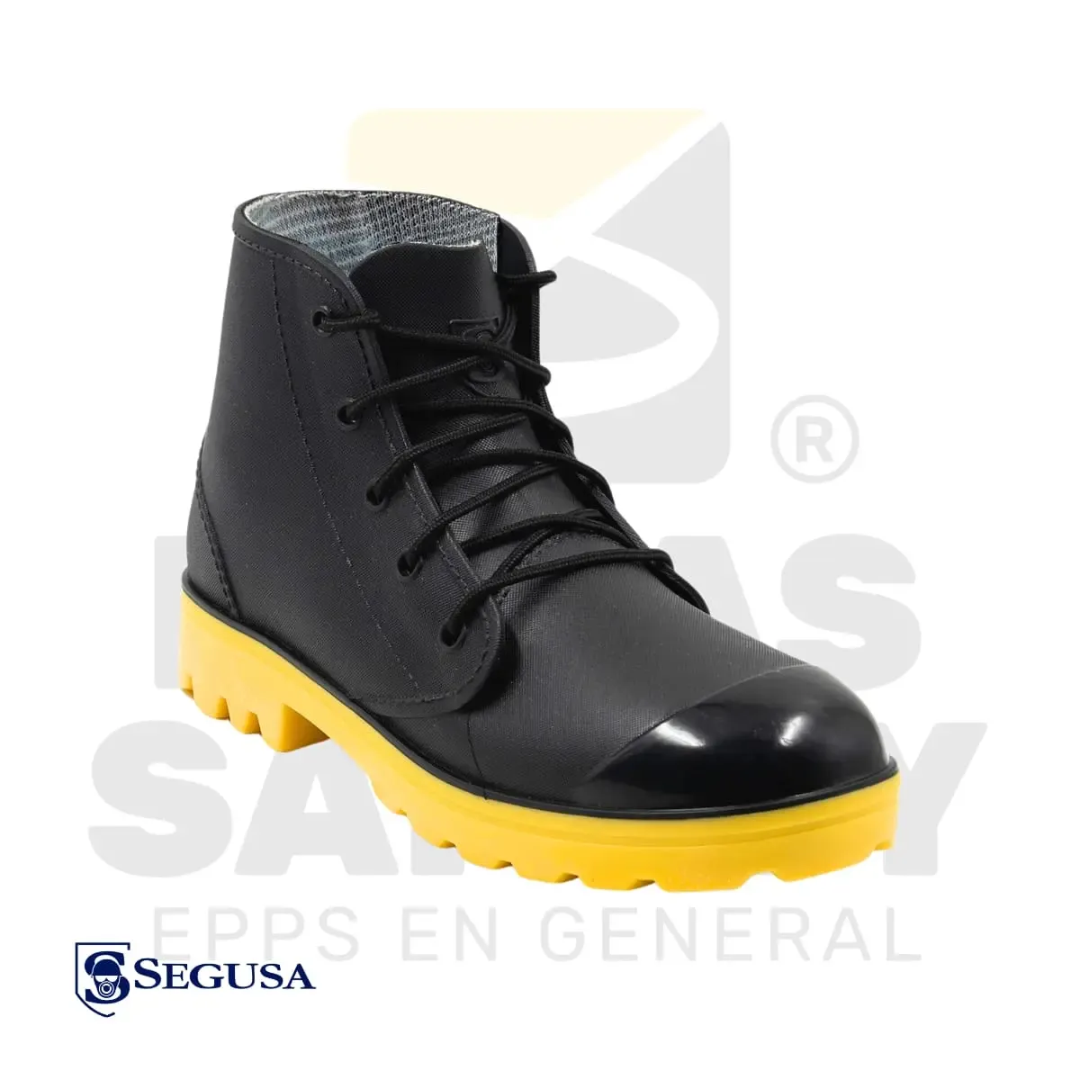 BOTIN CONSTRUCTOR DE PVC NEGRO/AMARILLO SEGUSA