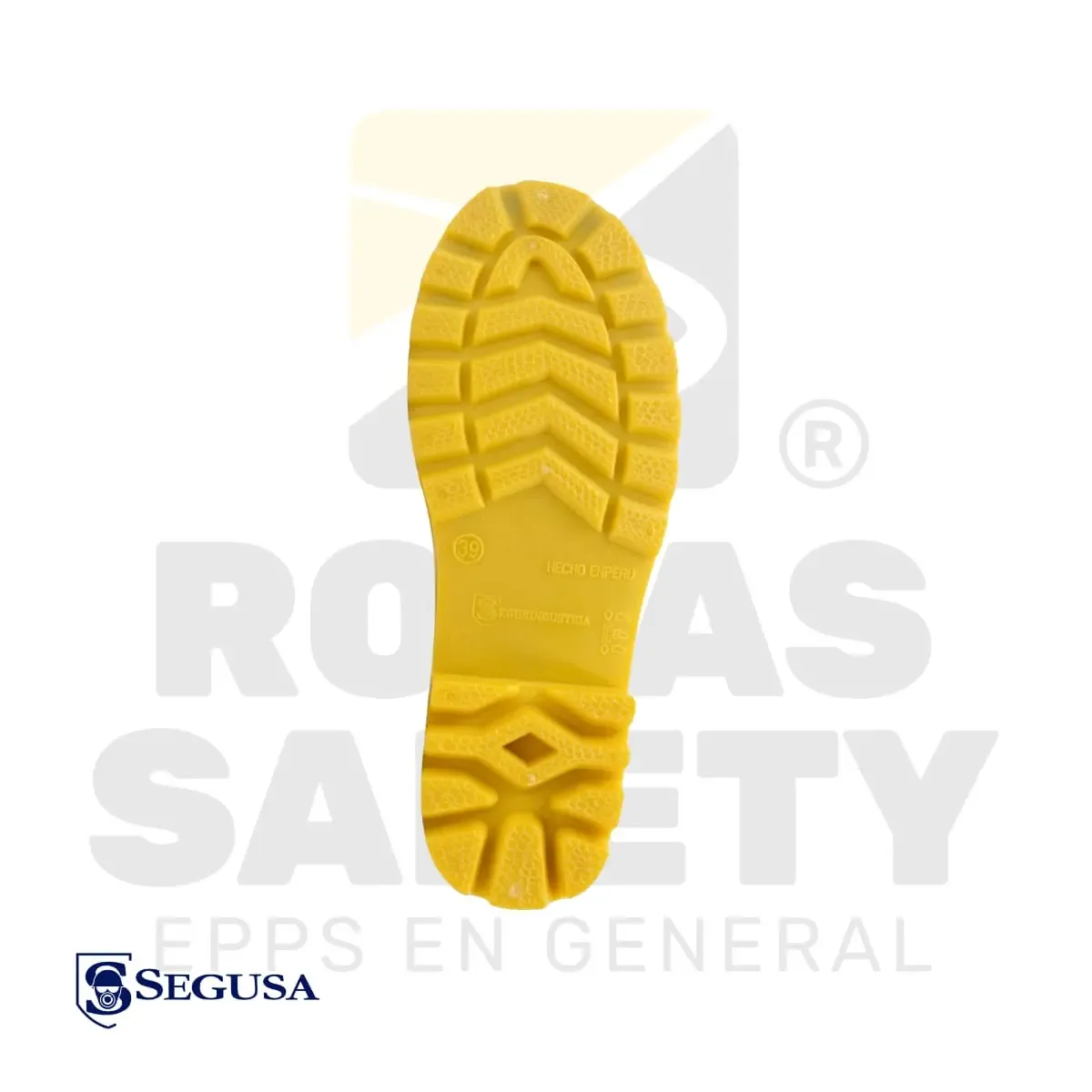 BOTIN CONSTRUCTOR DE PVC NEGRO/AMARILLO SEGUSA - vista 2