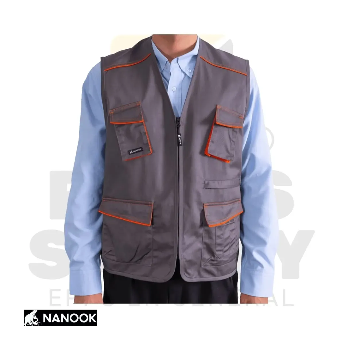 CHALECO CORE6 GRIS/NARANJA NANOOK