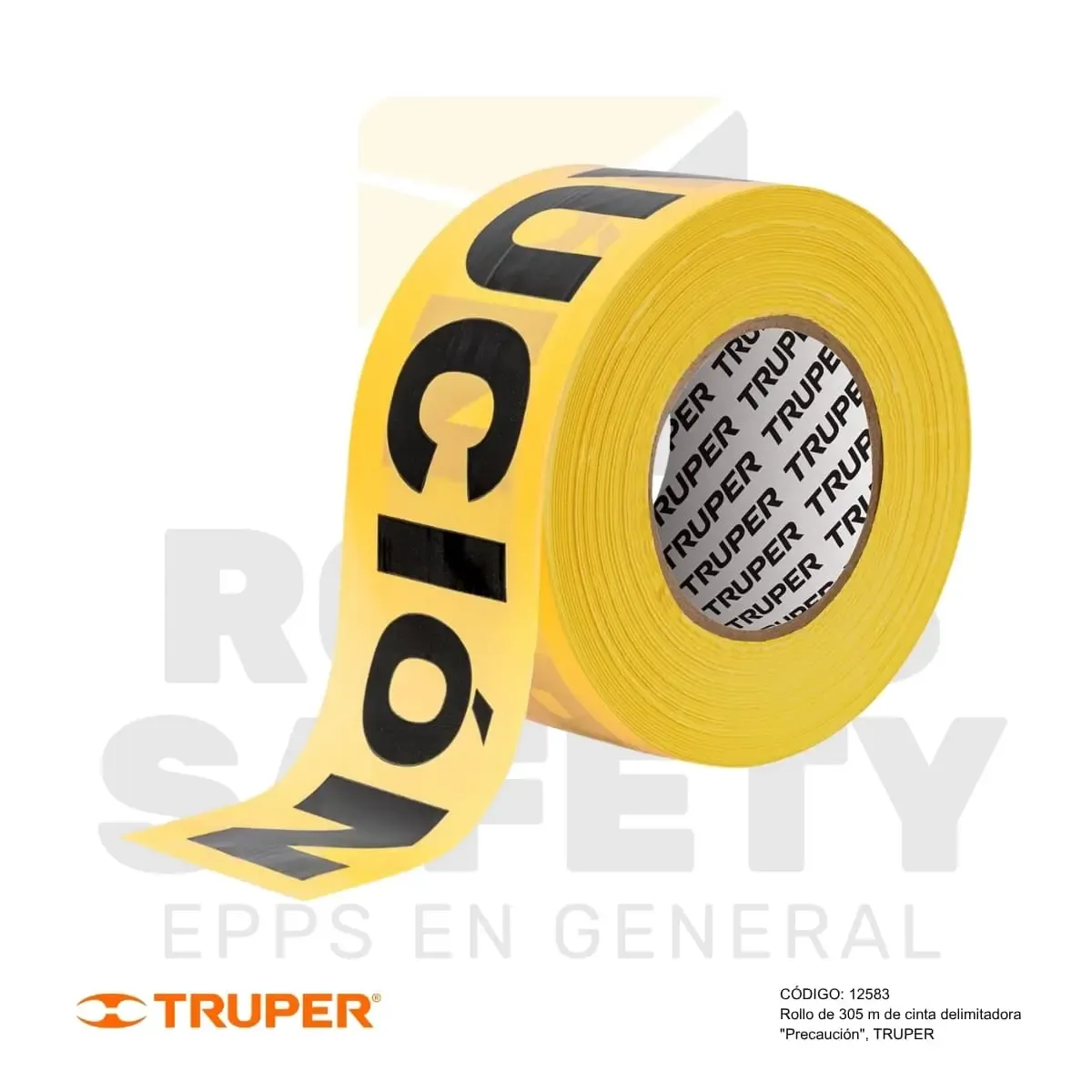 CINTA DE SEGURIDAD 305 M “PRECAUCIÓN” AMARILLO (12583) TRUPER