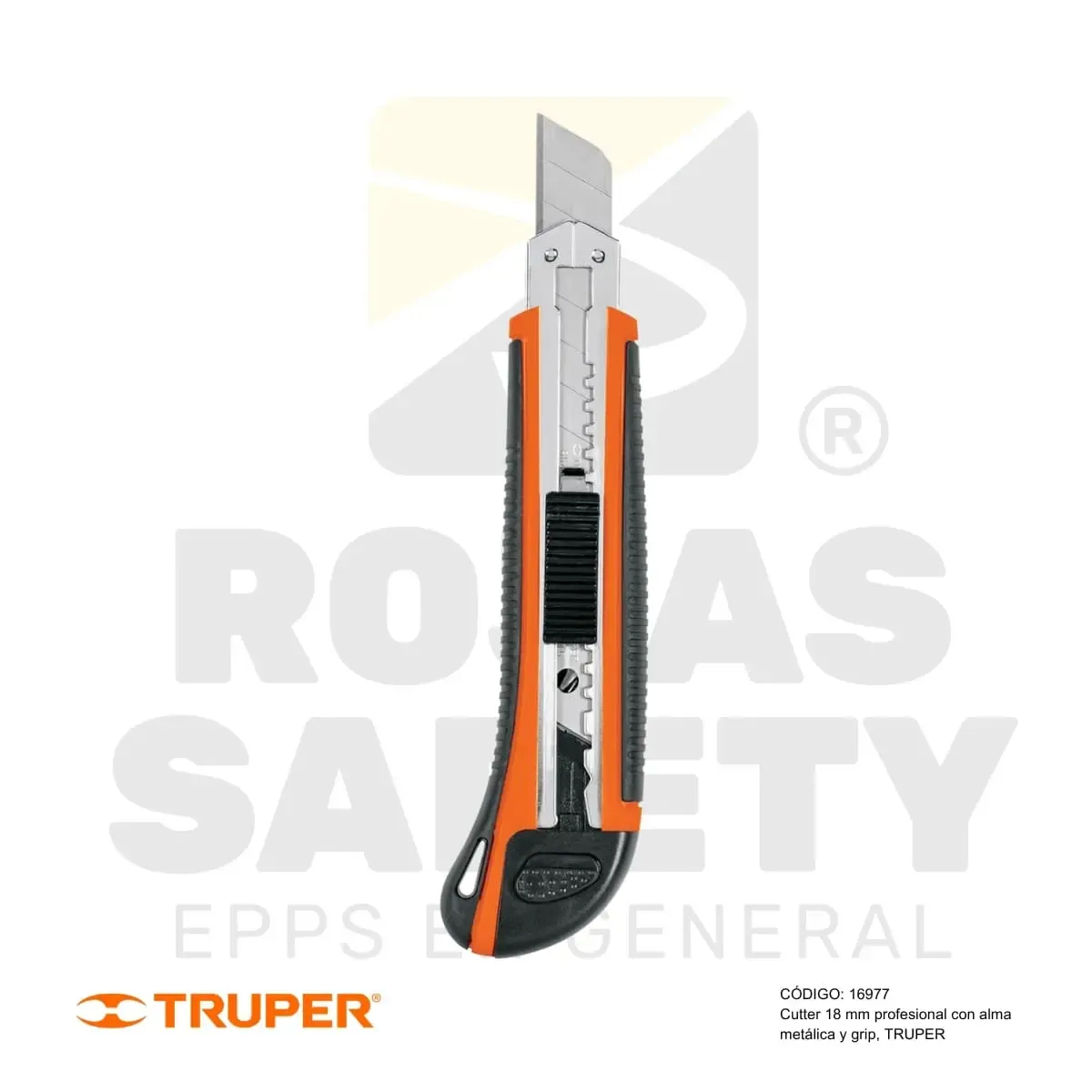 CUCHILLA CUTTER 18 MM METALICA Y GRIP (16977) TRUPER