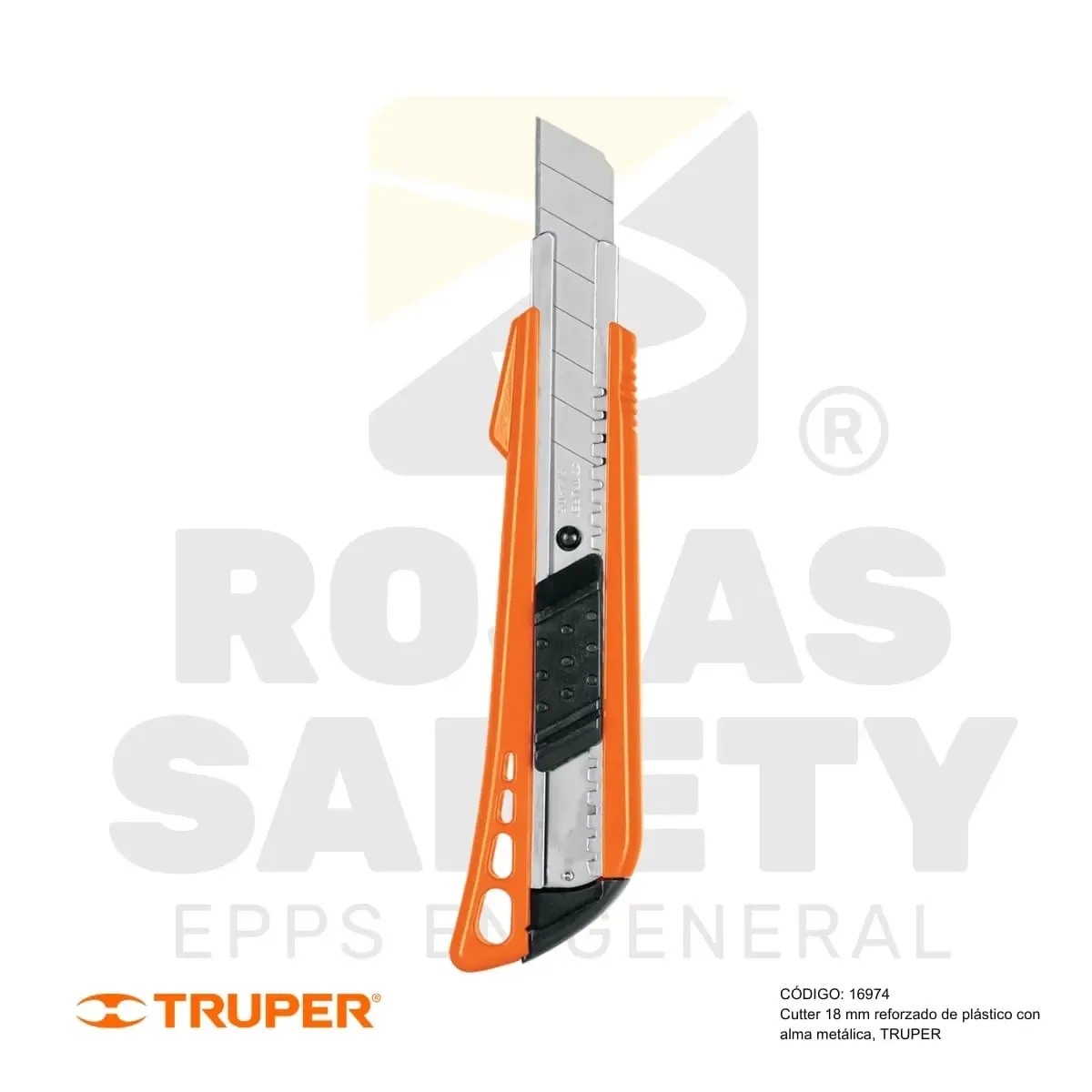 CUCHILLA CUTTER 18 MM METALICA Y PLASTICO REFORZADO (16974) TRUPER