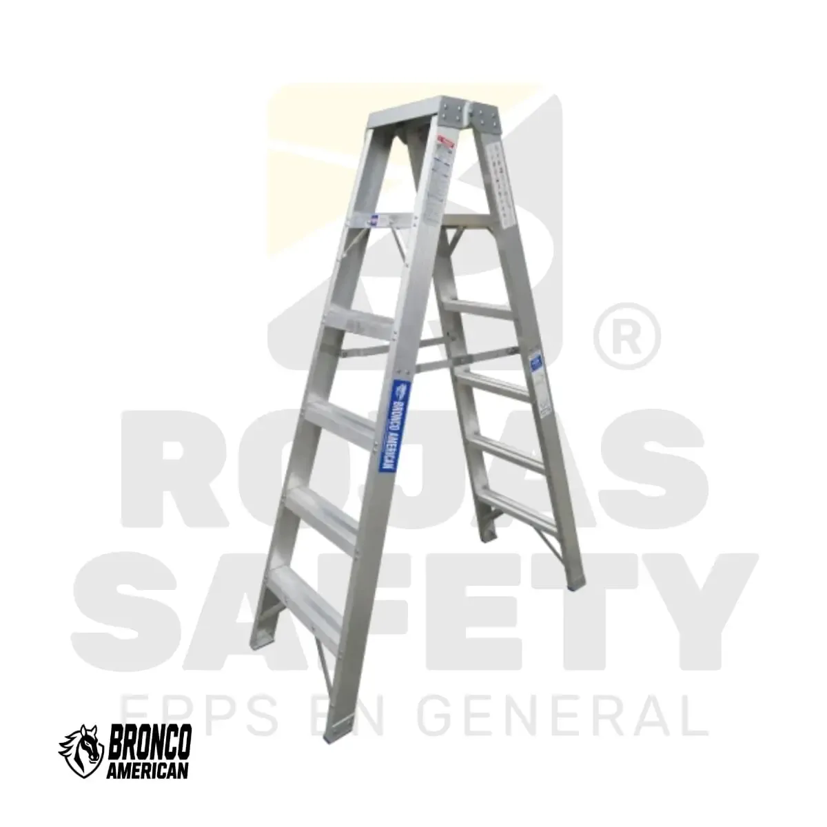 ESCALERA ALUMINIO TIJERA DOBLE ACCESO BRONCO AMERICAN