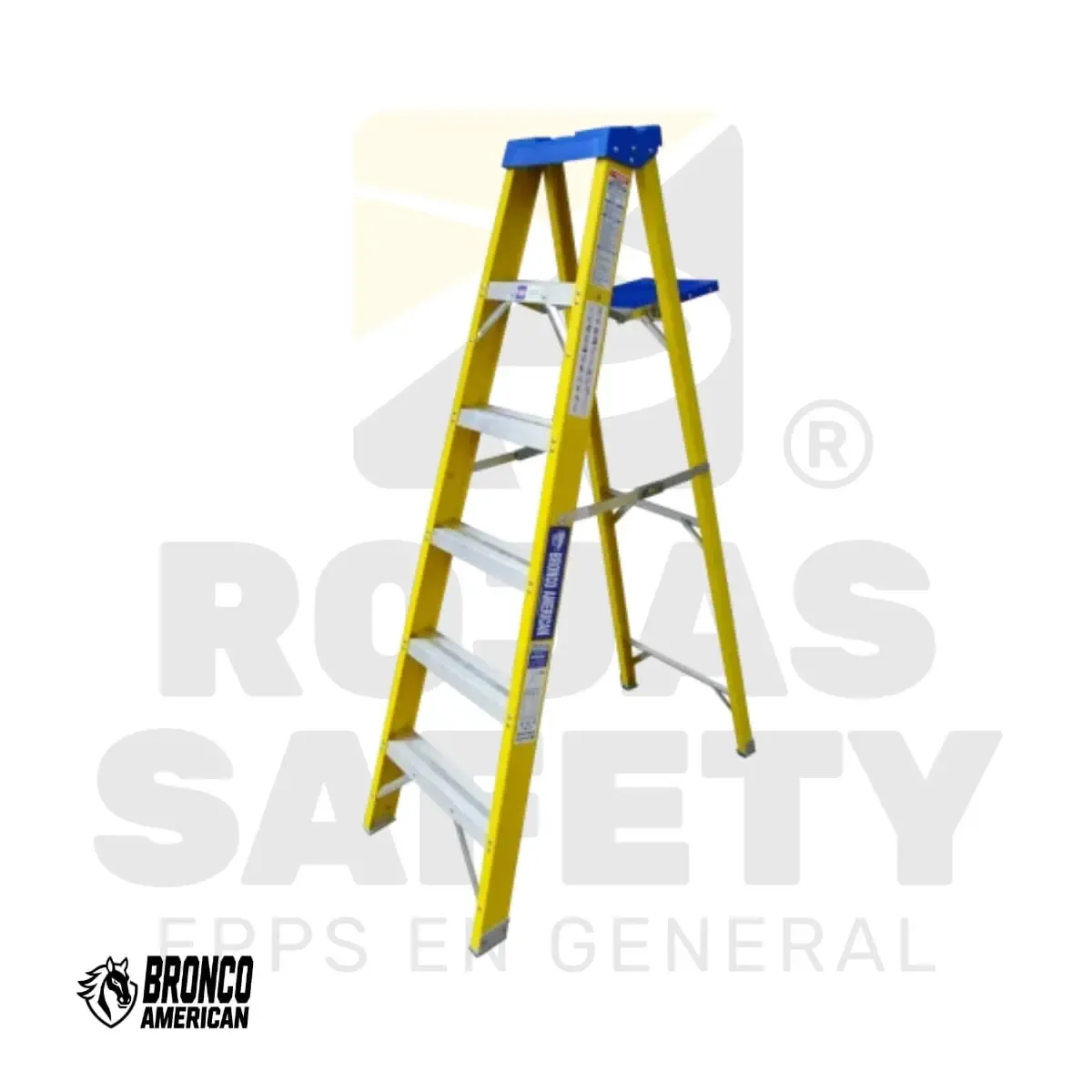 ESCALERA FIBRA DE VIDRIO TIJERA SIMPLE BRONCO AMERICAN