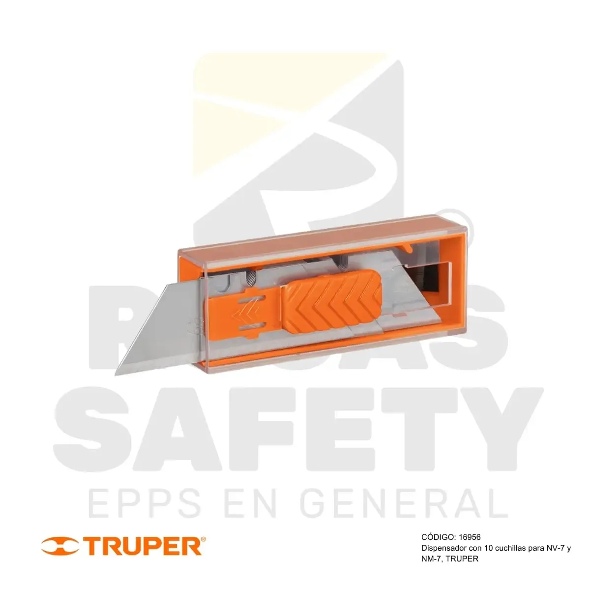 ESTUCHE CON 10 CUCHILLAS PARA NAVAJA NV-7 y NM-7 (16956) TRUPER