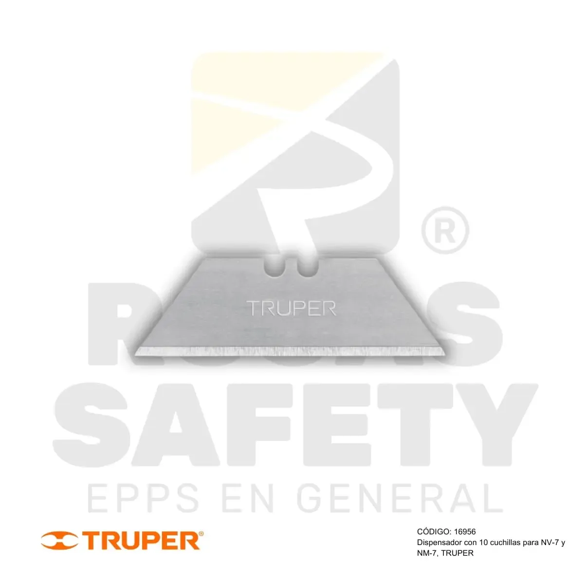 ESTUCHE CON 10 CUCHILLAS PARA NAVAJA NV-7 y NM-7 (16956) TRUPER - vista 3
