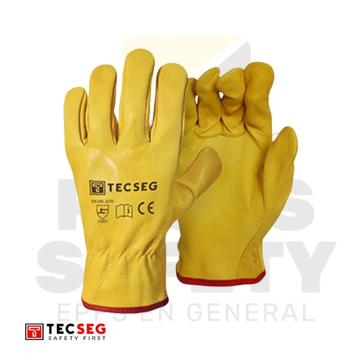 GUANTES CUERO BADANA AS020 AMARILLO TECSEG