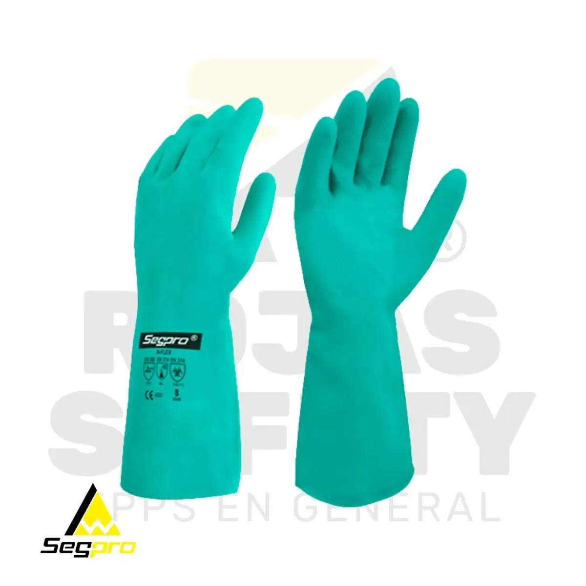 GUANTES DE NITRILO VERDE N-FLEX SEGPRO
