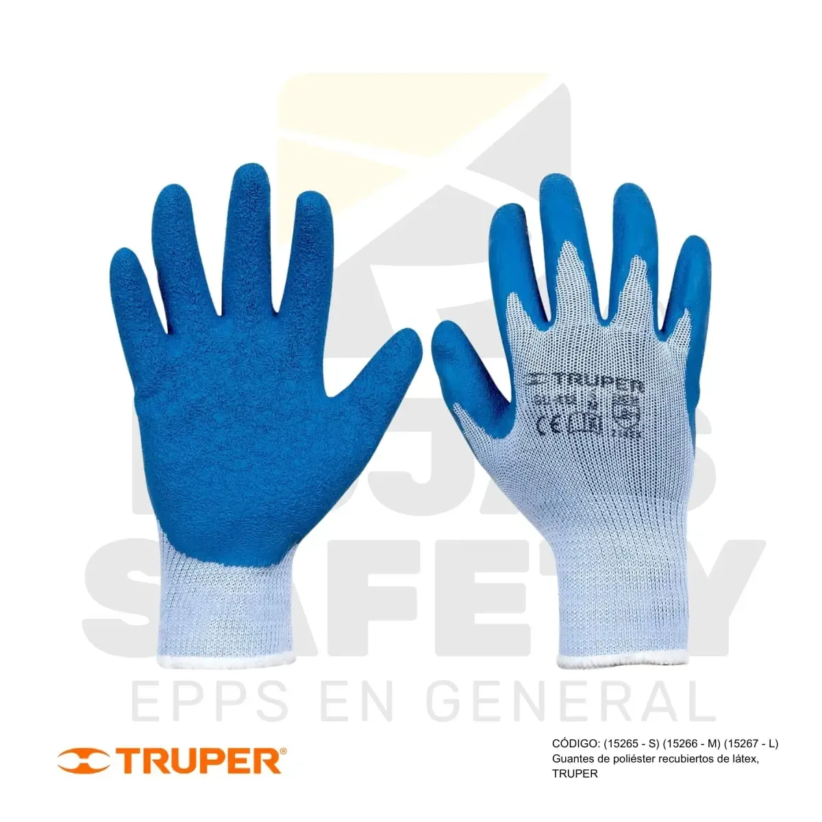 GUANTES DE POLIESTER RECUBIERTOS DE LATEX (15266) TRUPER