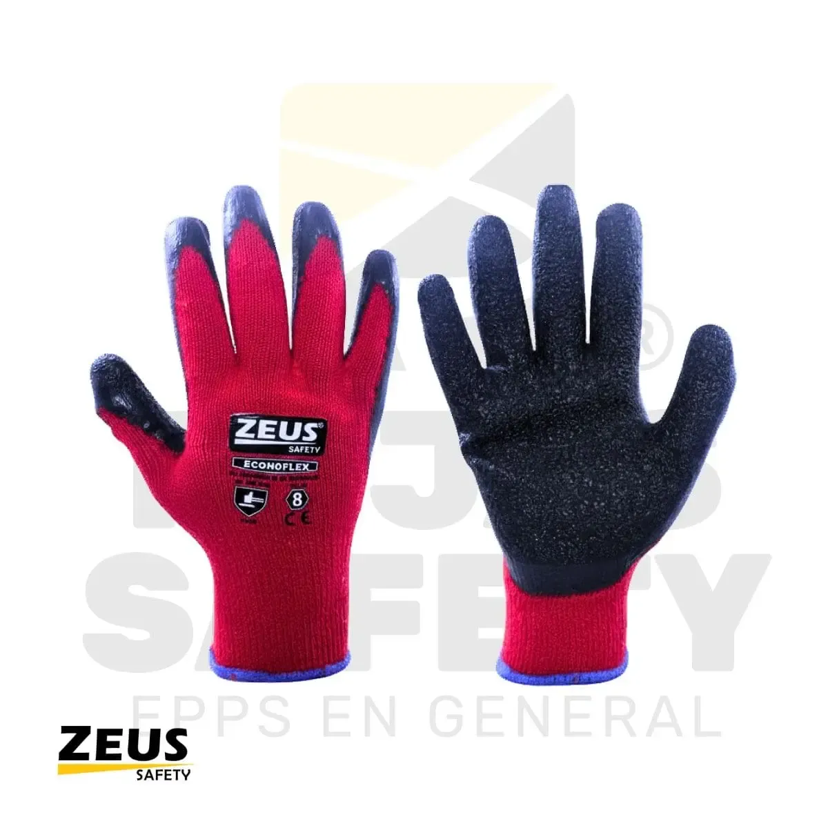 GUANTES ECONOFLEX HILO ROJO ZEUS