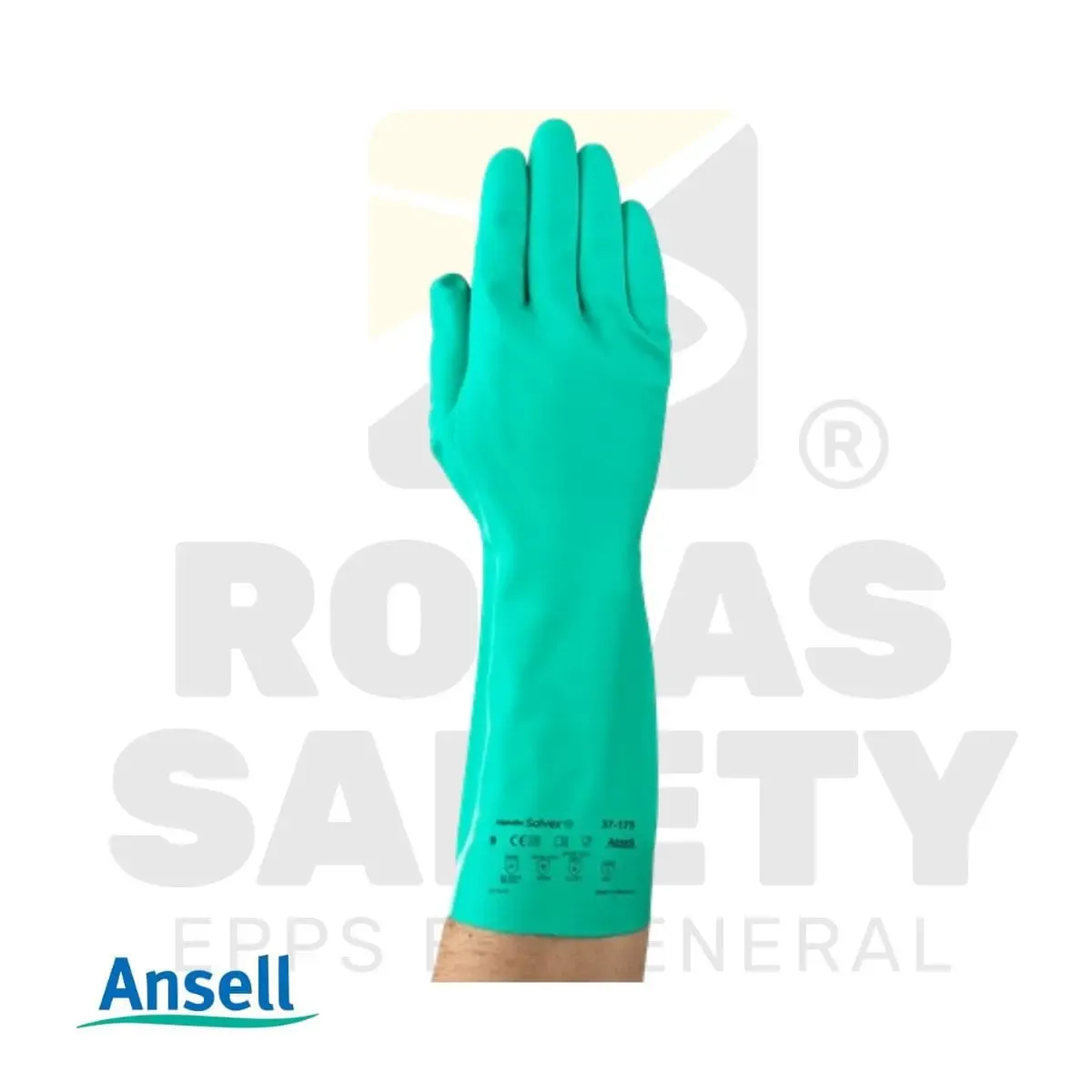 GUANTES RESISTENTES A QUIMICOS SOLVEX 13" 37-175 ANSELL