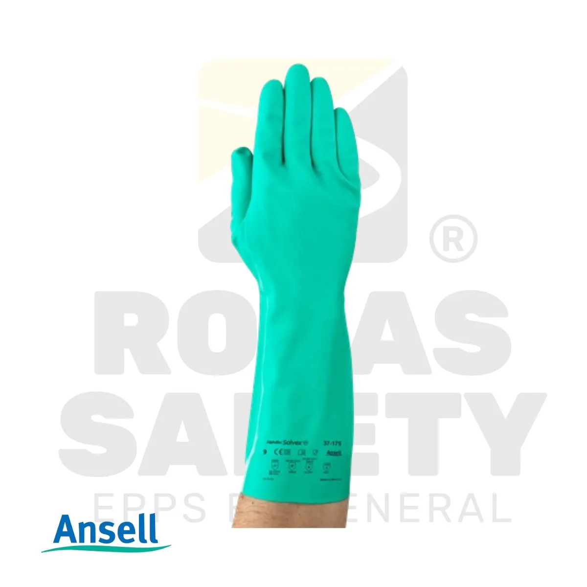 GUANTES RESISTENTES A QUIMICOS SOLVEX 13" 37-175 ANSELL