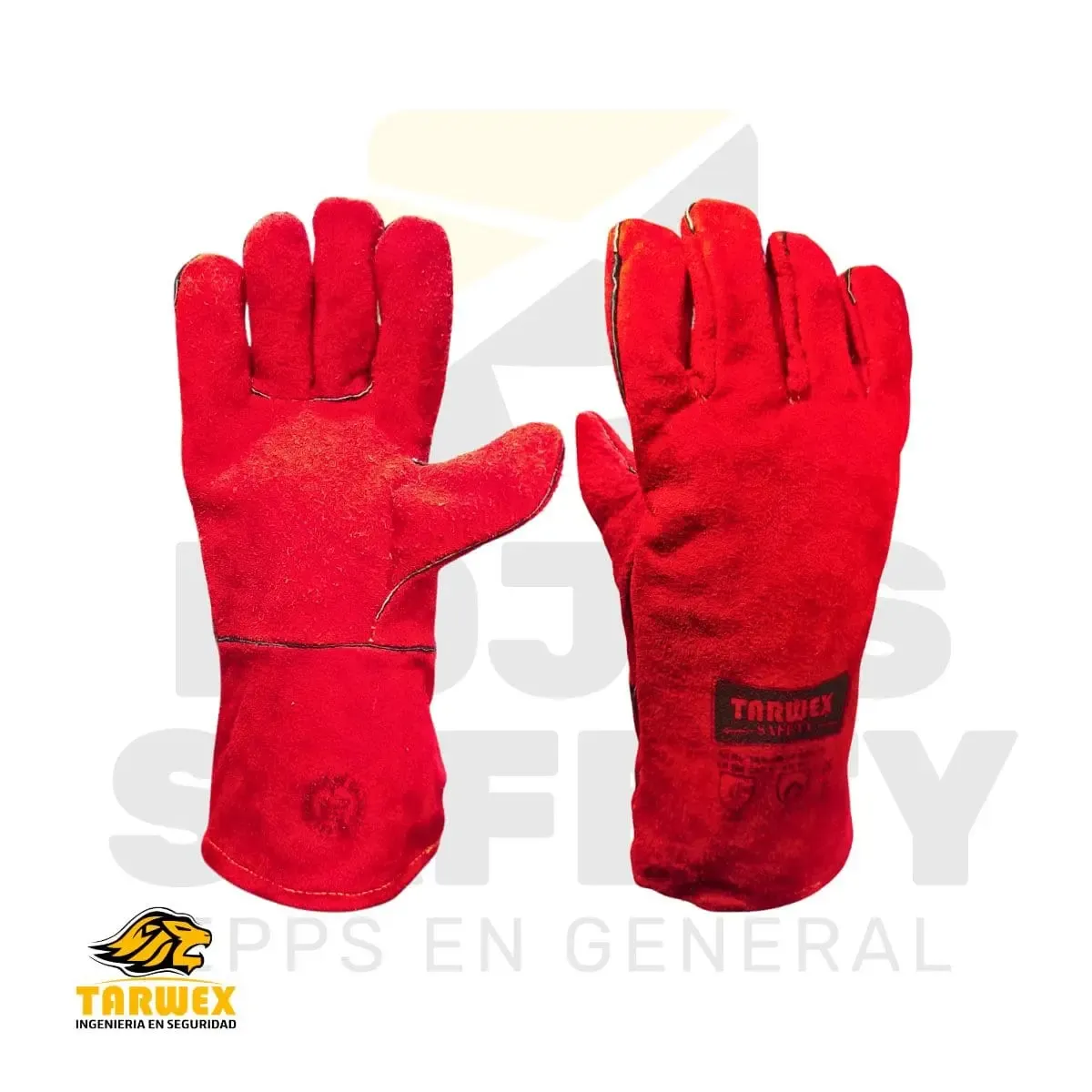 GUANTES SOLDADOR ROJO CON HILO KEVLAR TARWEX