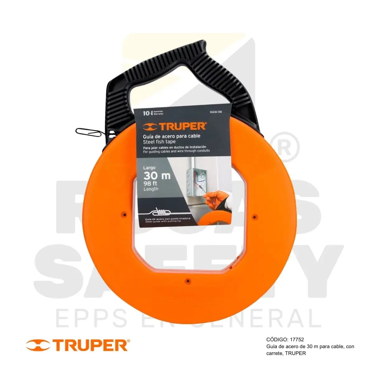 GUIA DE ACERO PARA CABLE CON CARRETE (17752) TRUPER