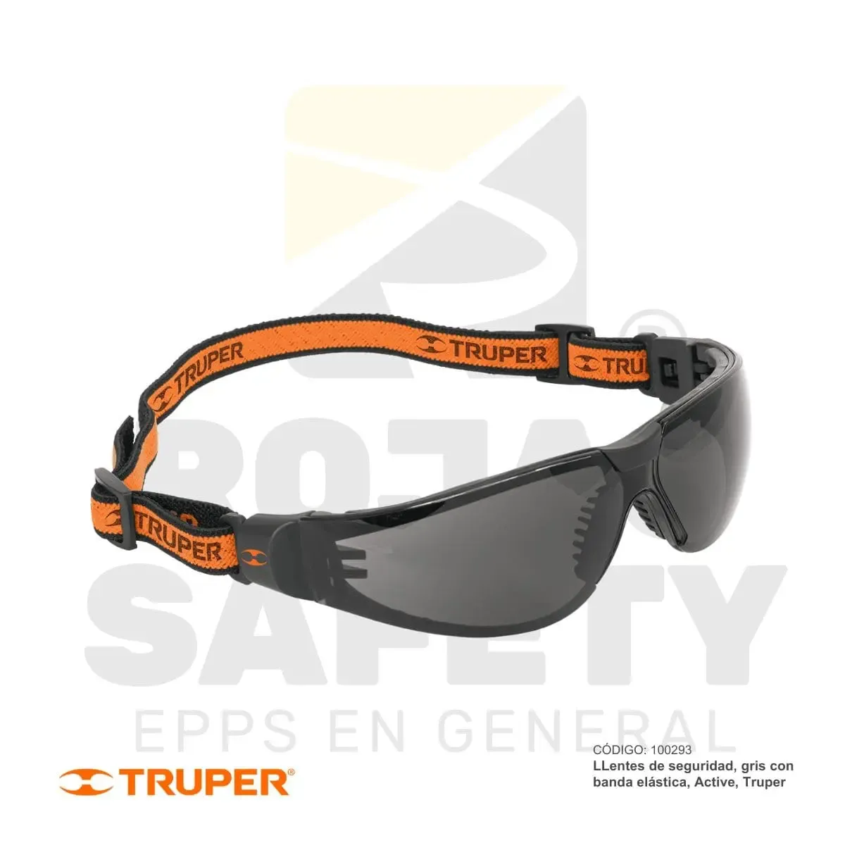LENTES GRIS ACTIVE CON BANDA ELASTICA (100293) TRUPER