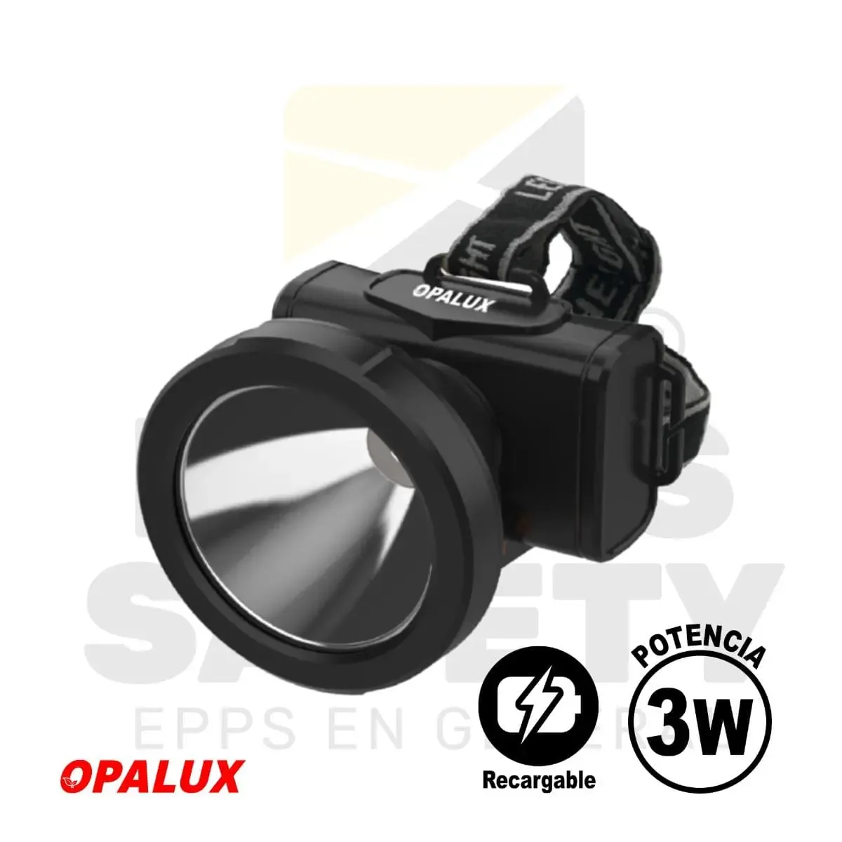 LINTERNA FRONTAL RECARGABLE 3W OPALUX