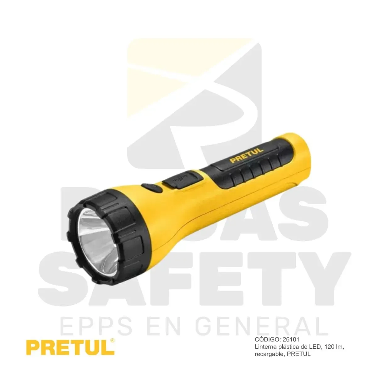 LINTERNA LED RECARGABLE 120 LM (26101) PRETUL