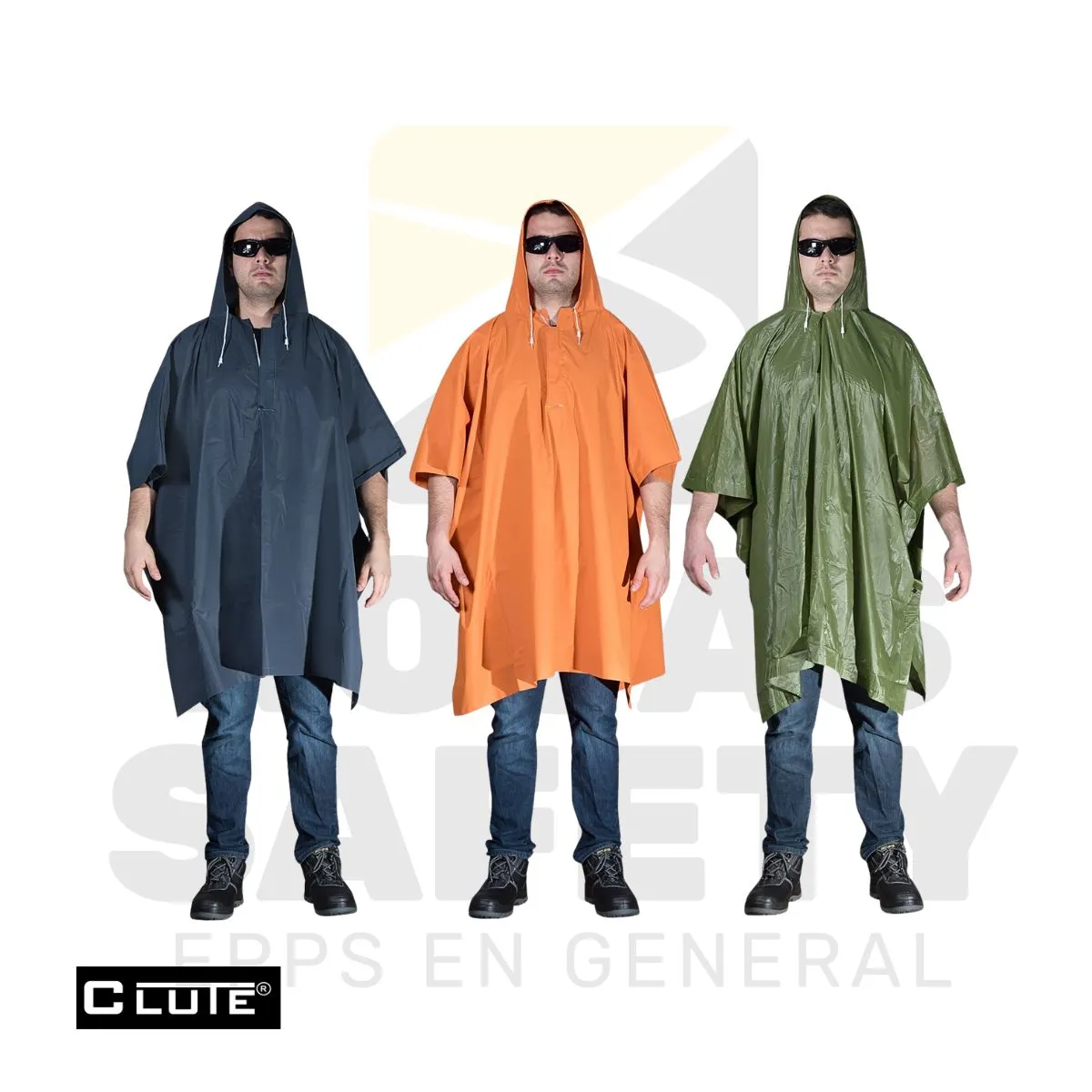 PONCHO DE PVC PARA LLUVIA CLUTE