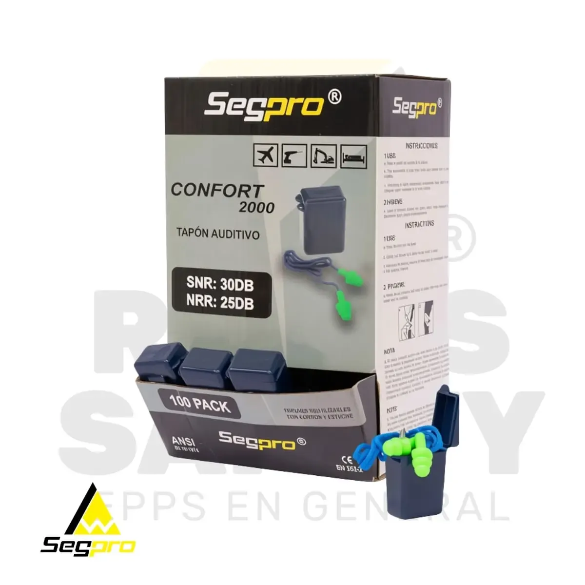 TAPON AUDITIVO CONFORT 2000 PRESENTACION ESTUCHE SEGPRO
