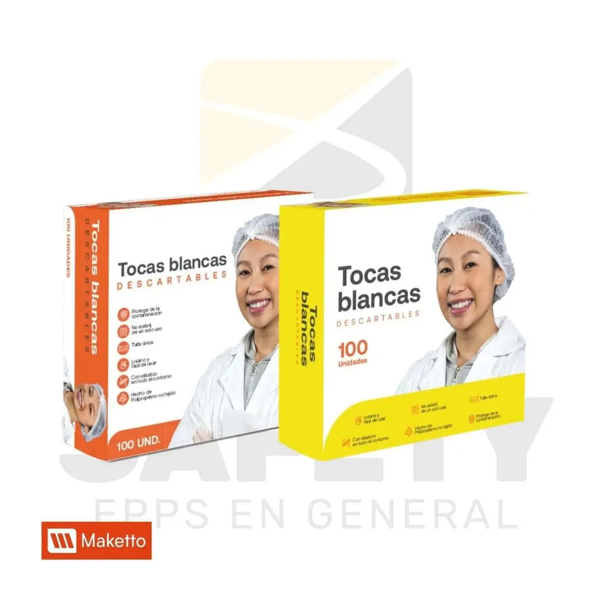 TOCAS BLANCAS DESCARTABLE MAKETTO