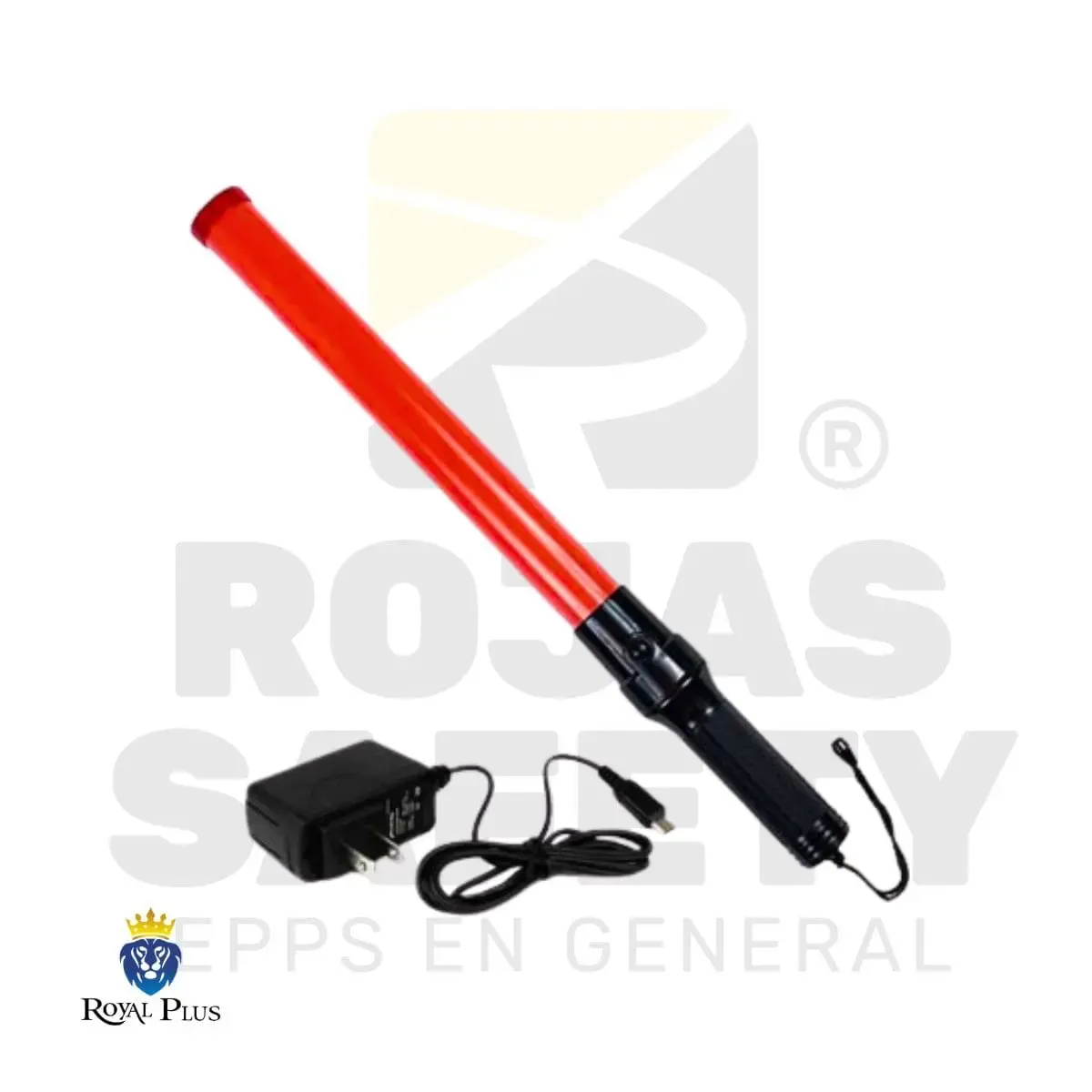 VARA LUMINOSA ROJA RECARGABLE ROYAL PLUS