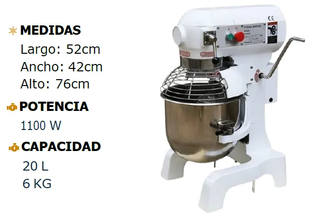 Batidora 20Lts