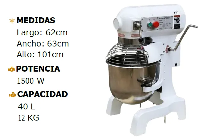 Batidora 40Lts