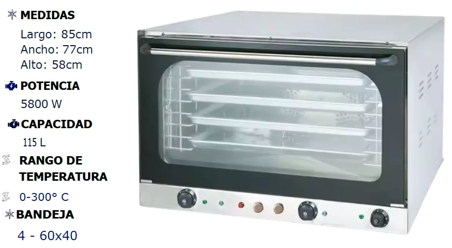 Horno eléctrico 85cm